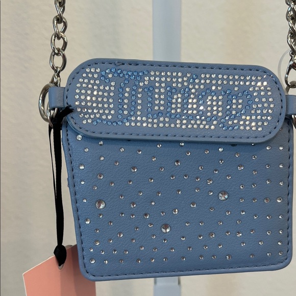 Juicy Couture Light Blue Rhinestone Mini Bag